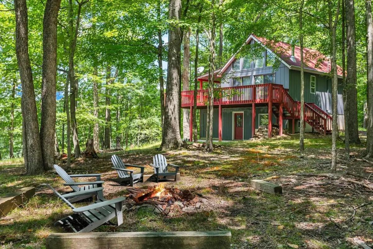 Hot Tub, Large Deck, Wifi, Fire Pit At Chalet Cabin Morton Grove المظهر الخارجي الصورة