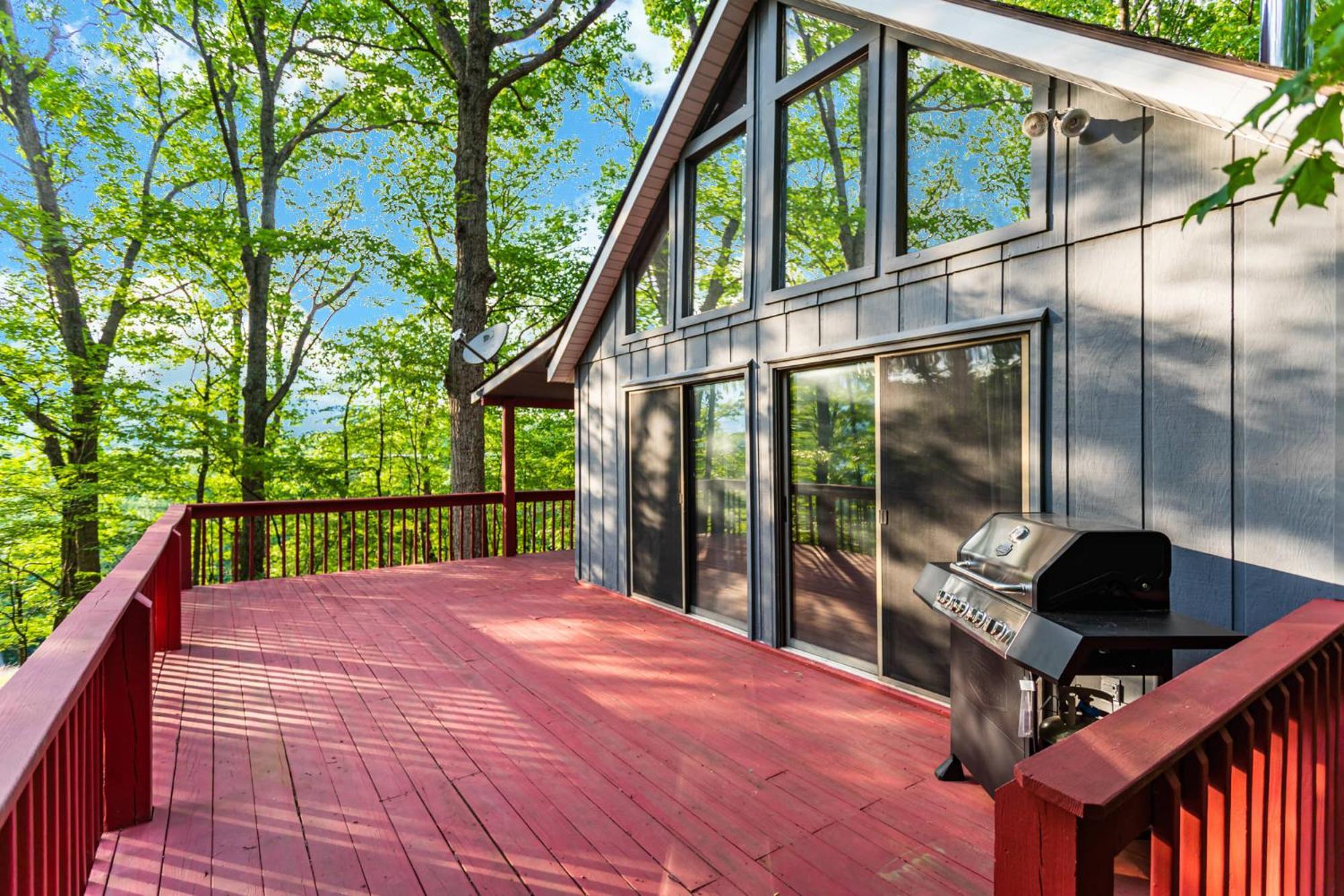 Hot Tub, Large Deck, Wifi, Fire Pit At Chalet Cabin Morton Grove المظهر الخارجي الصورة