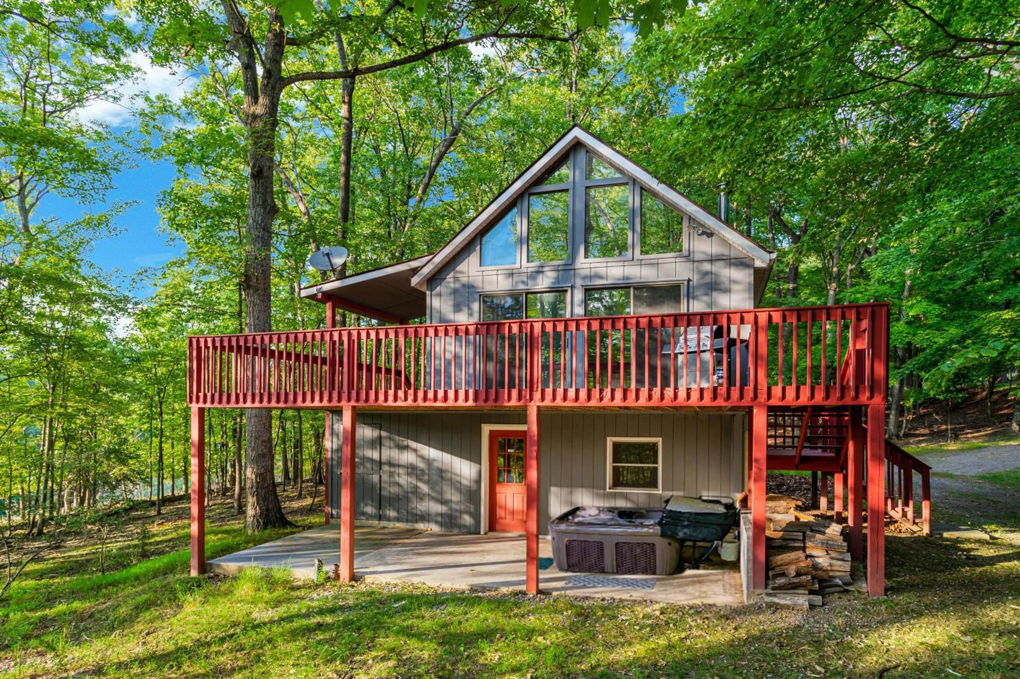Hot Tub, Large Deck, Wifi, Fire Pit At Chalet Cabin Morton Grove المظهر الخارجي الصورة
